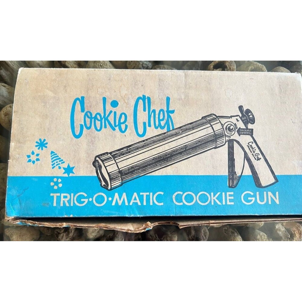 Vintage Cookie Chef Trig-O-Matic Cookie Gun Press With Box‎ - Never Used